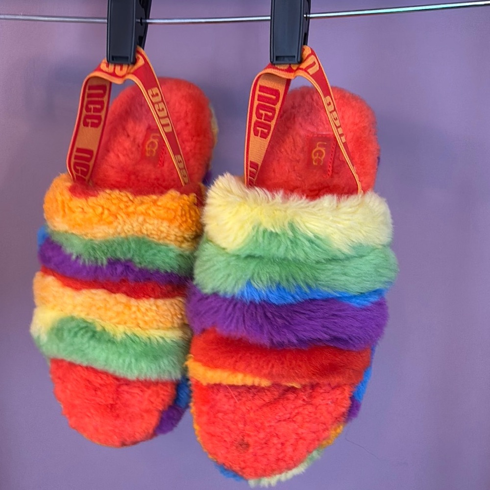 UGG Multicolor Fluffy Slippers